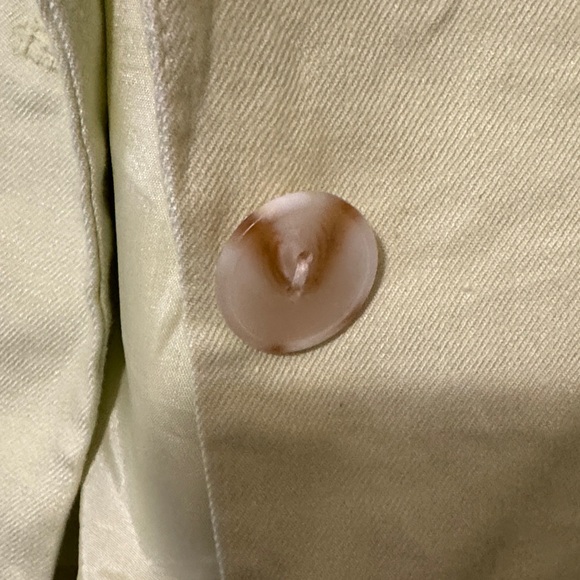 Gorgeous worn once linen Anthropologie Light Green Blazer size 16 - Picture 4 of 6